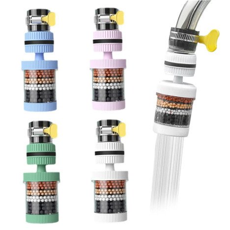 Purificateur d'eau pour robinet de cuisine, charbon actif, élimine le chlore, le fluorure, les métaux lourds, l'eau dure