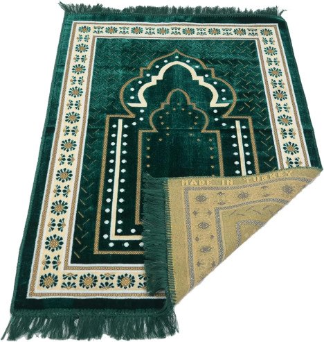 GROSSISTE TURQUIE :Tapis de Prière Turc Épais en Velours Moelleux Luxe pour Musulman du Moyen-Orient, Tissé Solide, Vente en Gros