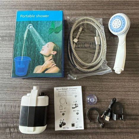 Douche électrique portable rechargeable pour le camping, la plage et le nettoyage en extérieur