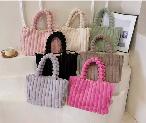 Sac fourre-tout coréen 2026 en peluche, sac à bandoulière pour femme, grande capacité, sac à main tendance pour l'hiver