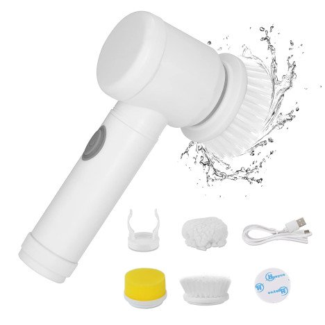 FOURNISSEUR À ADJAME  Nouvelle brosse de nettoyage électrique multifonctionnelle de haute qualité pour cuisine, tête rotative en plastique pour le nettoyage des bouteilles,
