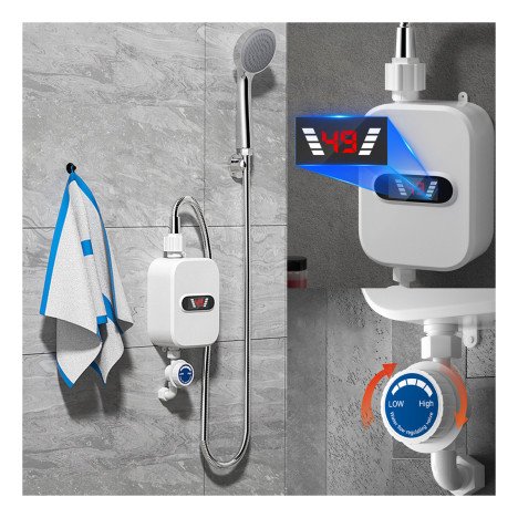 FOURNISSEUR GROSSISTE ADJAME🚿 CHAUFFE-EAU INSTANTANÉ TEMMAX 3500W : L'eau chaude en 3 secondes !