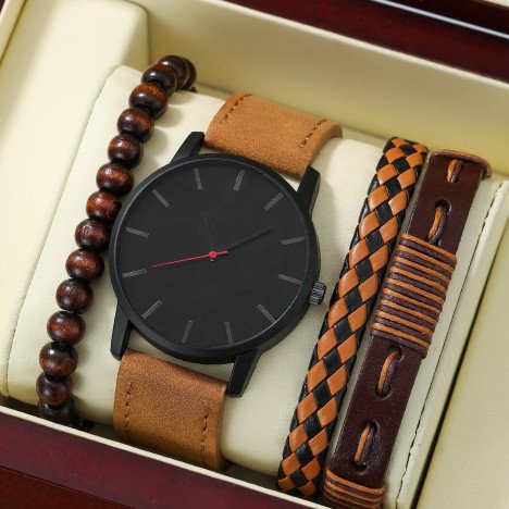 FOURNISSEUR GROSSISTE ADJAME⌚ Coffret Business & Lifestyle : Montre Quartz NW1320 + Bracelets Assortis