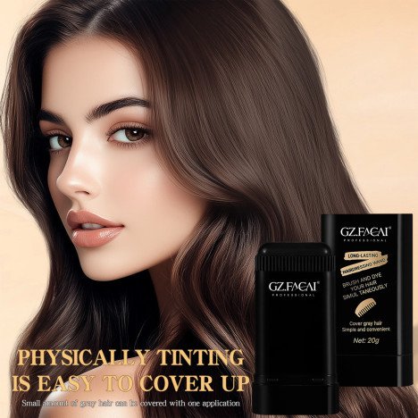 Bâton de coloration capillaire instantanée pour couvrir les racines grises, bâton de retouche des racines imperméable à l'eau
