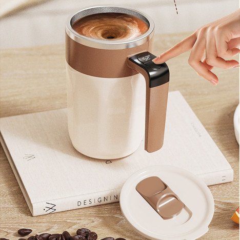 FOURNISSEUR EN adjame  Nouvelle tasse à café et à thé électronique rechargeable de 400 ml, à agitation magnétique automatique, portable, en acier inoxydable, avec charge USB