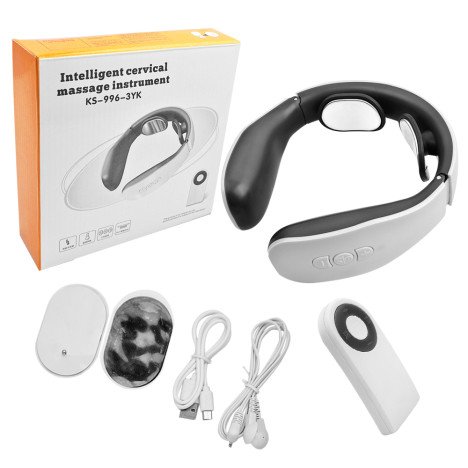 FOURNISSEUR À ADJAME  Masseurs cervicaux portables pour le dos et le soulagement de la douleur Télécommande et coussinets EMS Masseur intelligent pour le cou