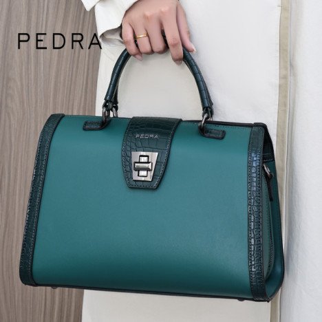 FOURNISSEUR CHINE Sac à Main Business Chic PEDRA – Texture Croco & Design Structuré (Modèle E36281)