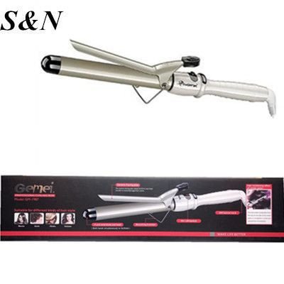 FOURNISSEUR À ADJAME  Gemei Electric Fer à boucler professionnel en céramique de 19 mm avec réglage de chaleur ajustable pour le coiffage à domicile