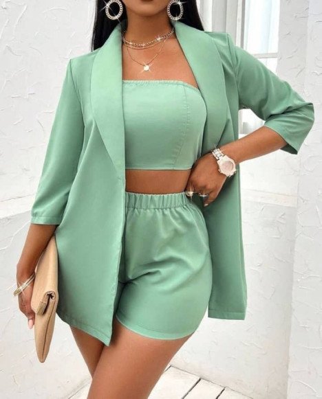 🌸 Ensemble "Business Chic" 3 Pièces – Élégance Moderne